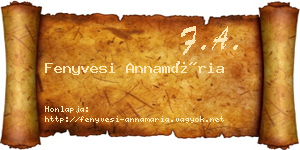 Fenyvesi Annamária névjegykártya
