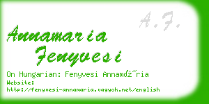 annamaria fenyvesi business card